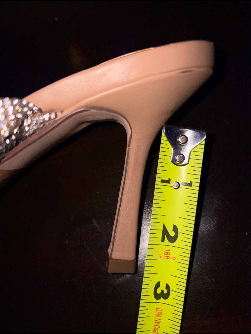 STEVE MADDEN | tan bejeweled heels size 9.5 never worn - Picture 7 of 8
